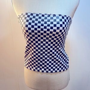 Riot Queen Tube Top Black and White